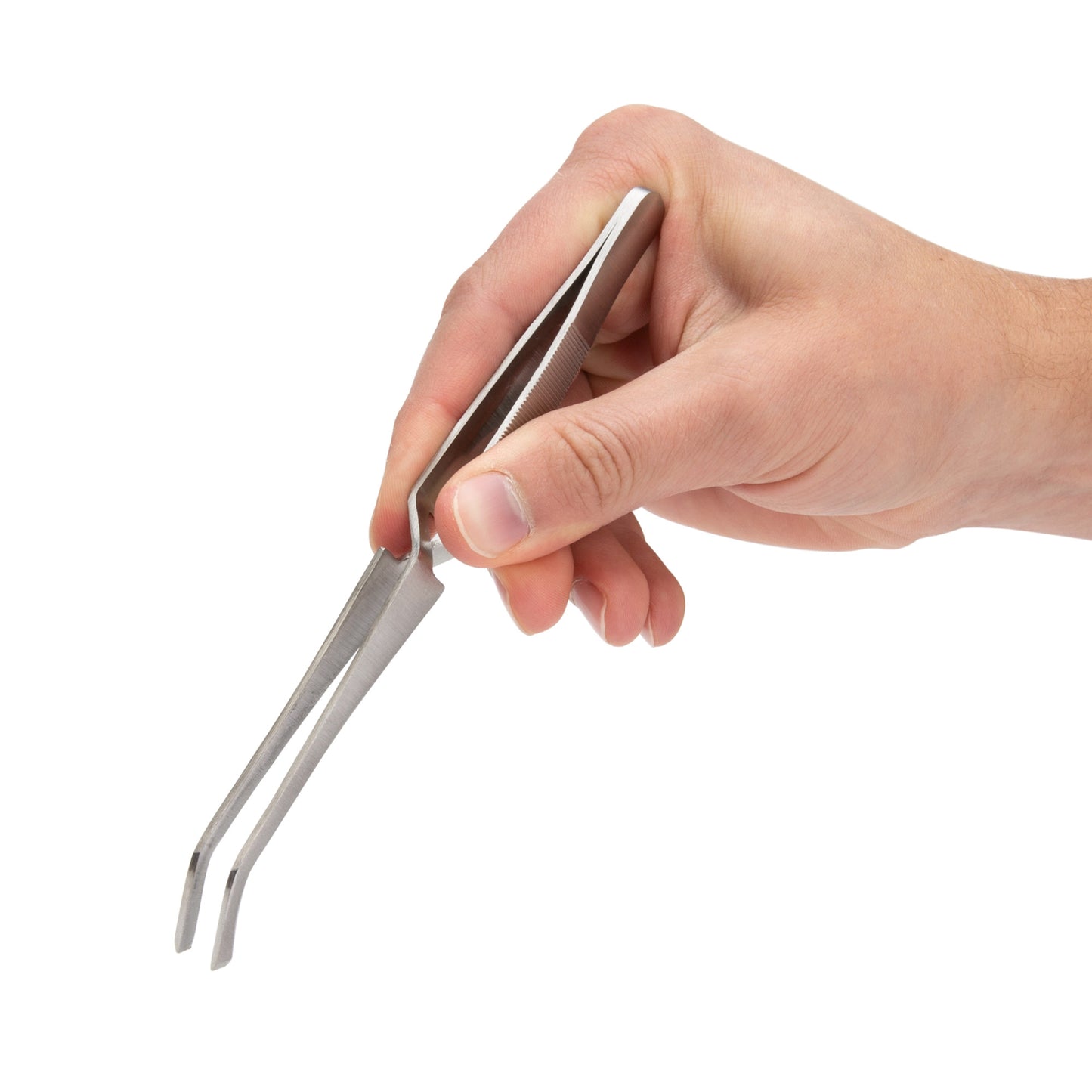 6-inch Angled Sharp Tip Self-Closing Utility Tweezers
