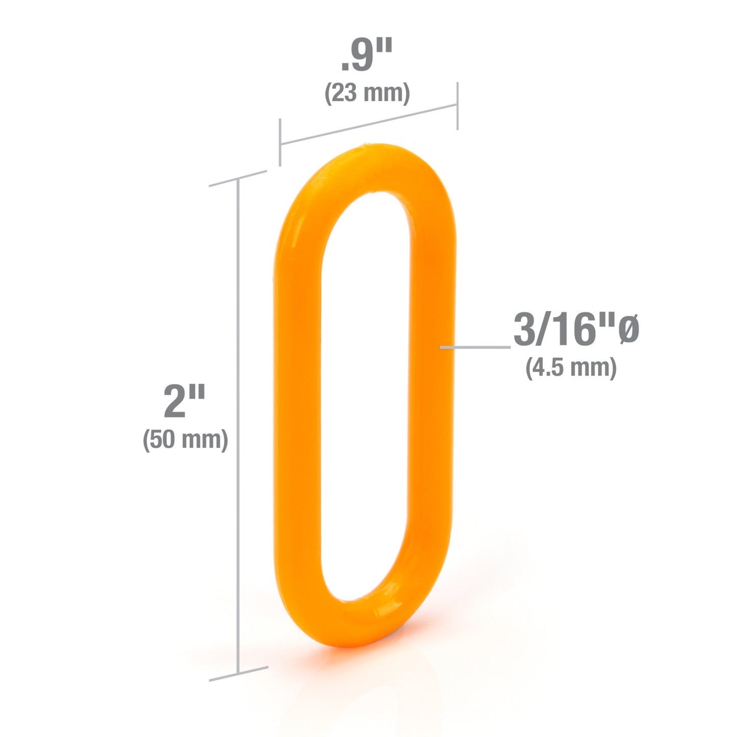 100-Foot Orange Plastic Safety Barrier Marker Chain
