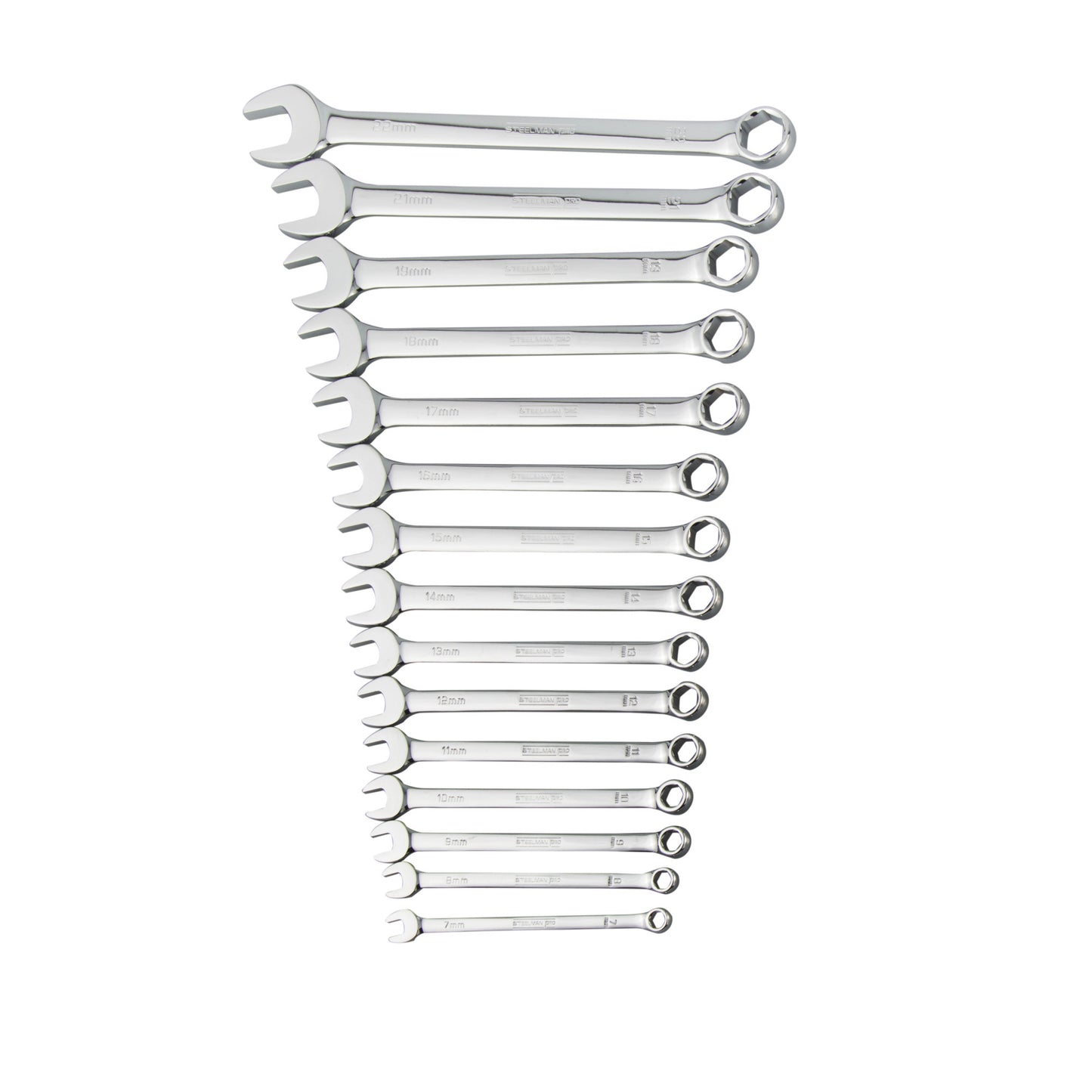 15-Piece Metric 6-Point Combination Wrench Set